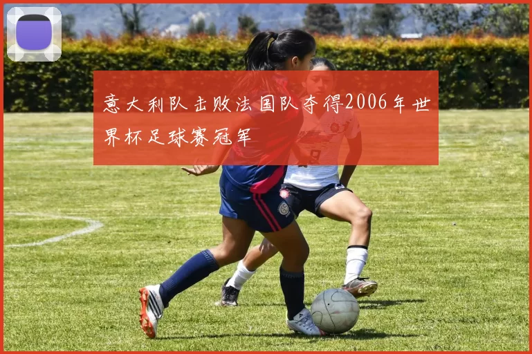 意大利队击败法国队夺得2006年世界杯足球赛冠军